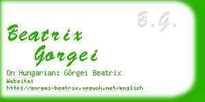 beatrix gorgei business card